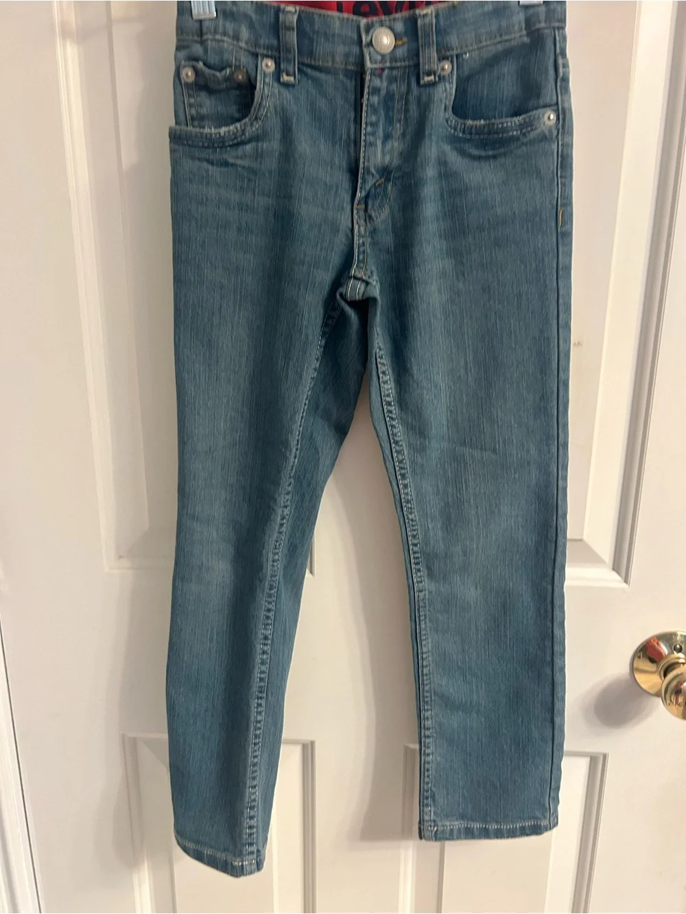 Boys Levi's Blue Straight-Leg Jeans